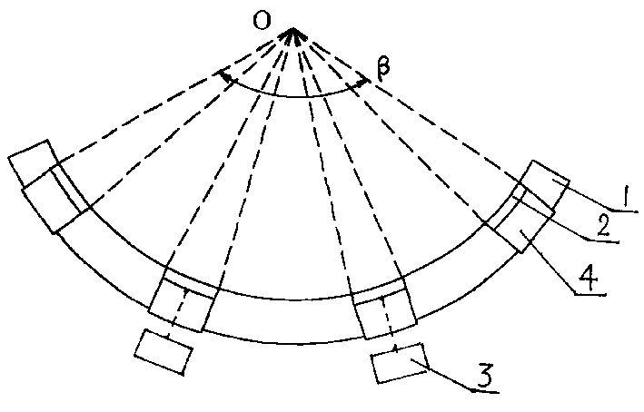 Transducer for supersonic tumor curing instrument