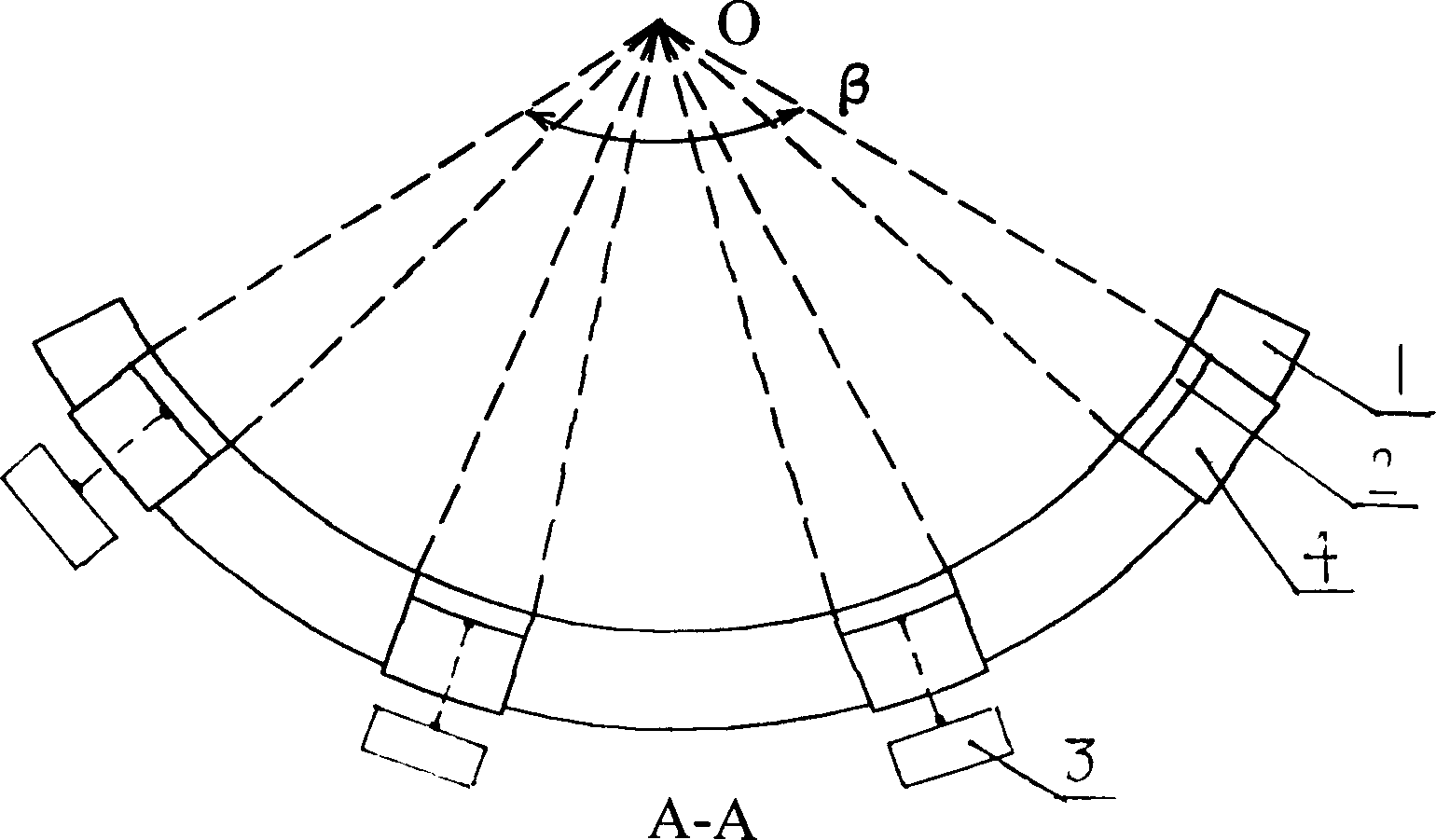 Transducer for supersonic tumor curing instrument