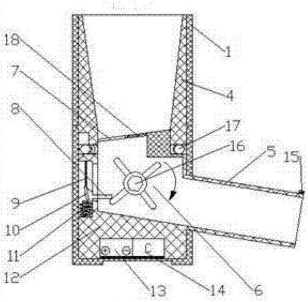 Large granular food feeder for people with impaired upper limbs and working method thereof