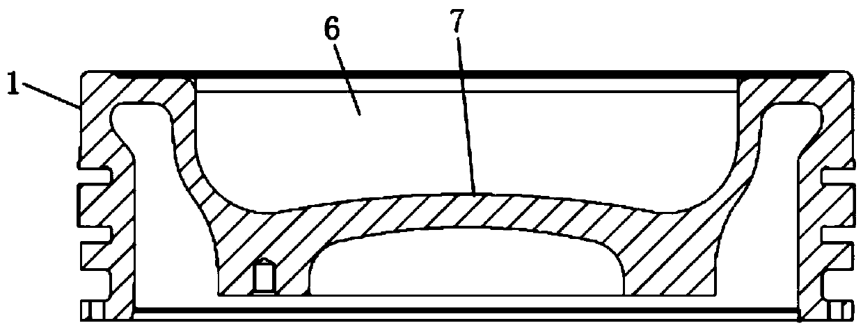 Steel top piston for large-cylinder-diameter gas engine