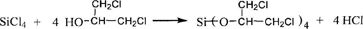 Silicic acid tetra (dichloropropyl) ester compound and preparation method thereof