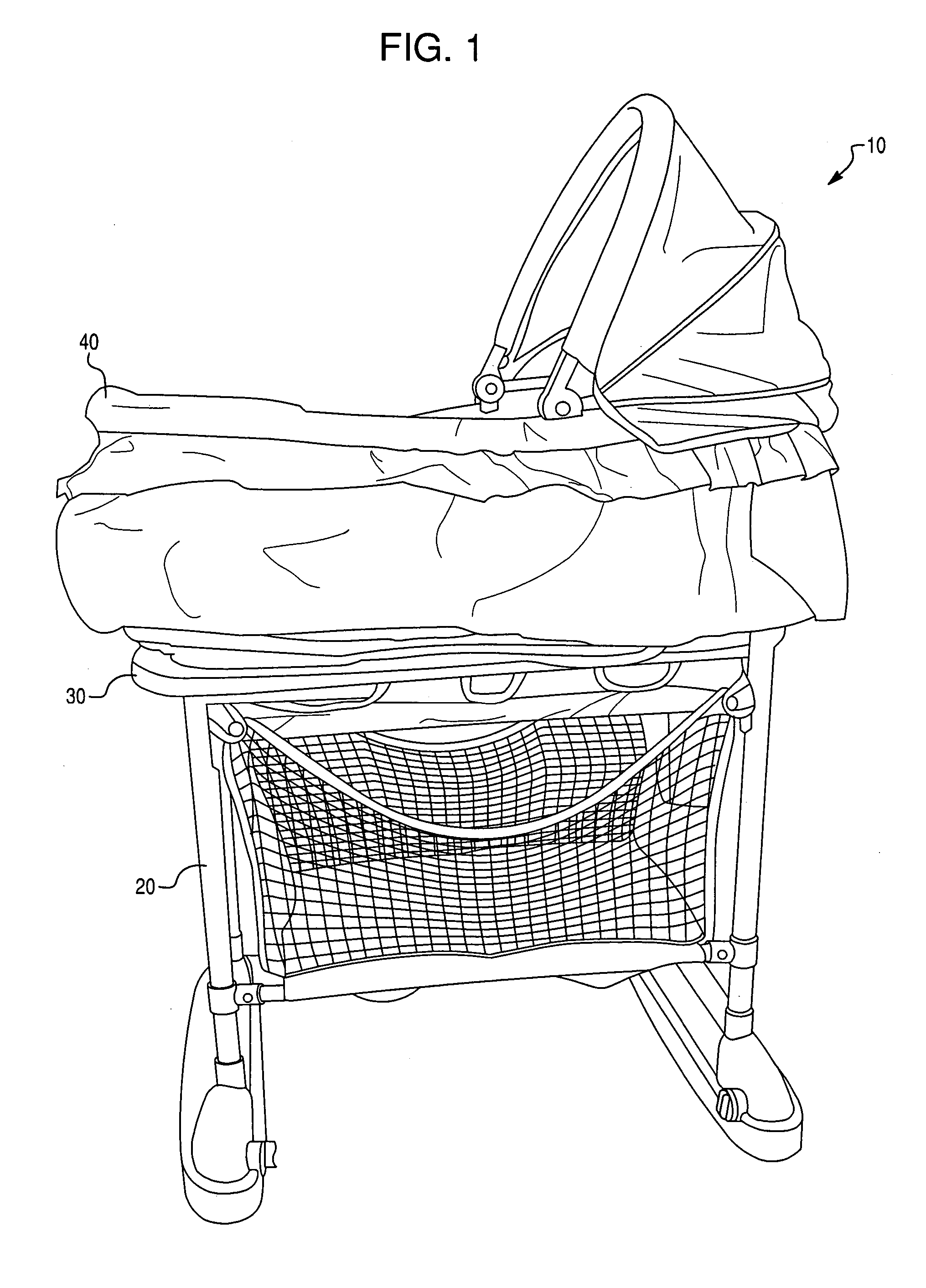 Bassinet and changing table assembly