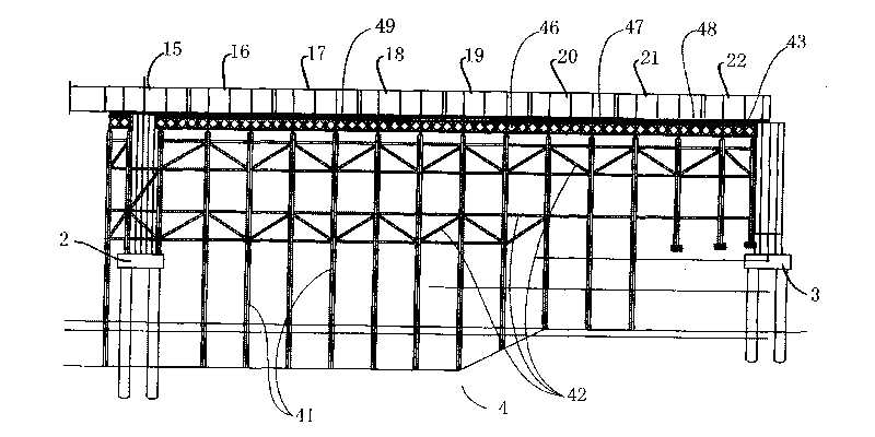 Construction method for pushing and furling complete bracket of steel box girders