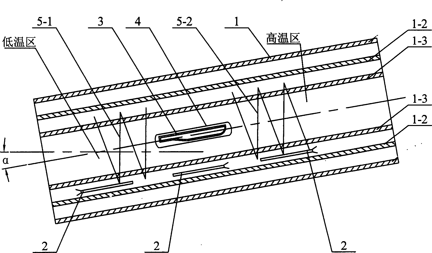 Visual temperature ladder crystal condensation growth device with low oblique and growth method thereof