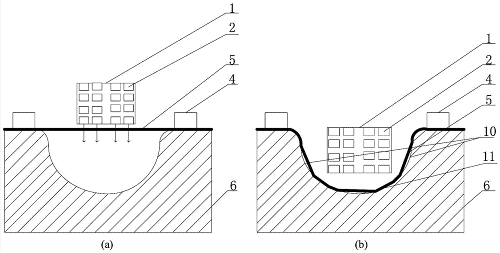 Device and method for improving die attaching performance of electromagnetic formed workpiece