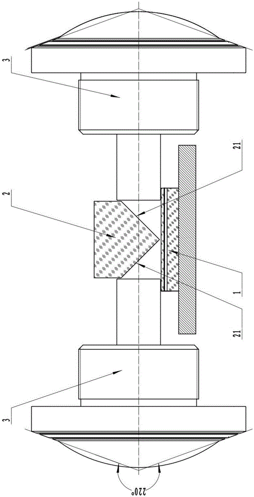 Large target surface low illumination level all-celestial shooting system