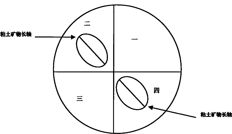 Method for identifying clay in micro-deposit (rock)