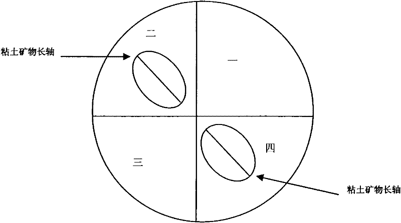 Method for identifying clay in micro-deposit (rock)