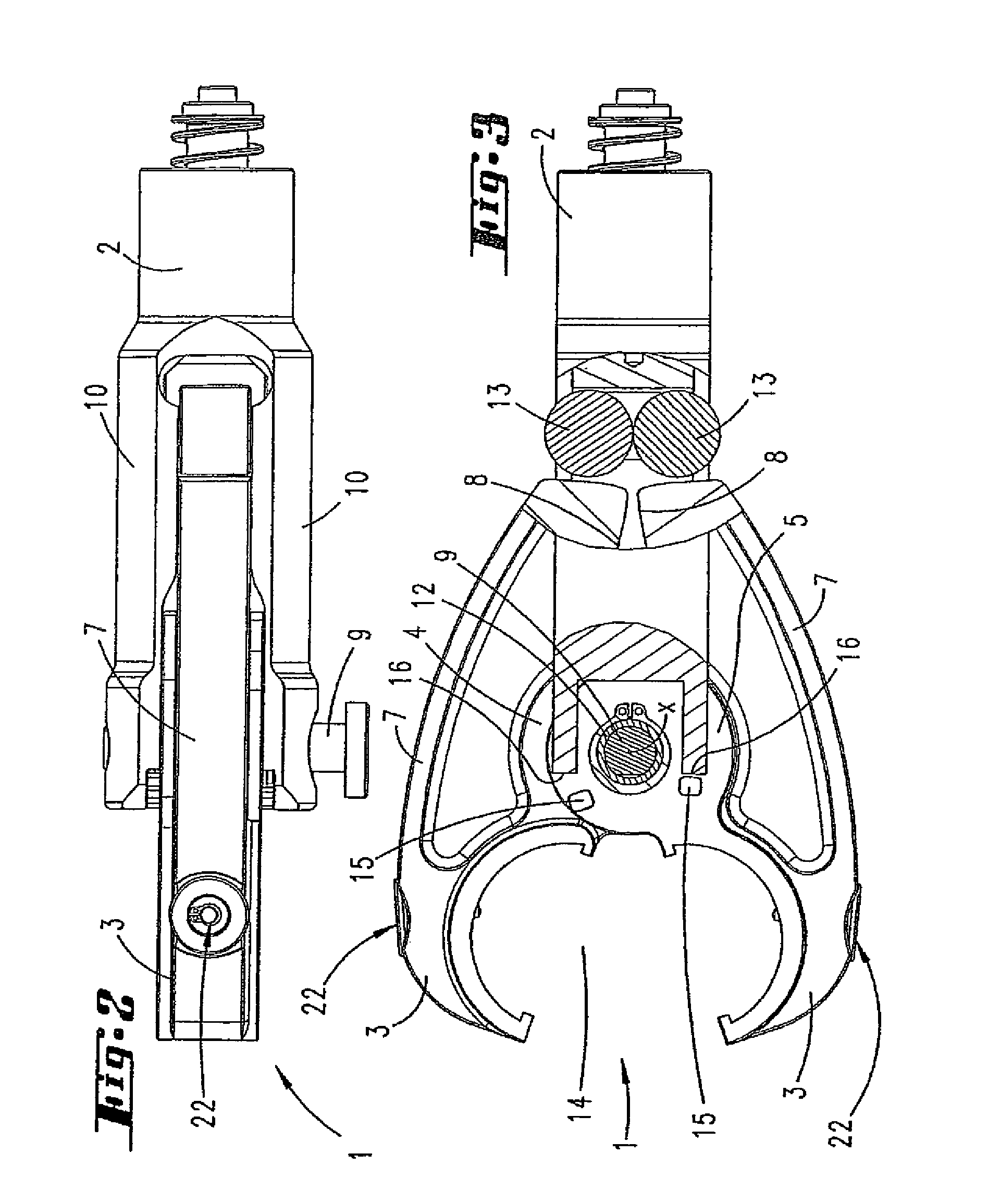 Pair of pressing jaws for hydraulic or electric pressing tool