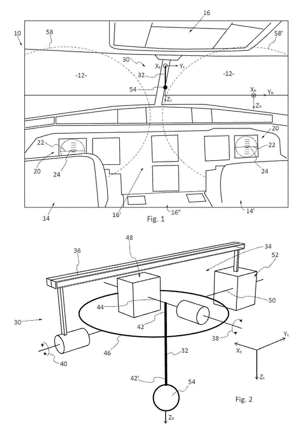 Aircraft attitude indicator device