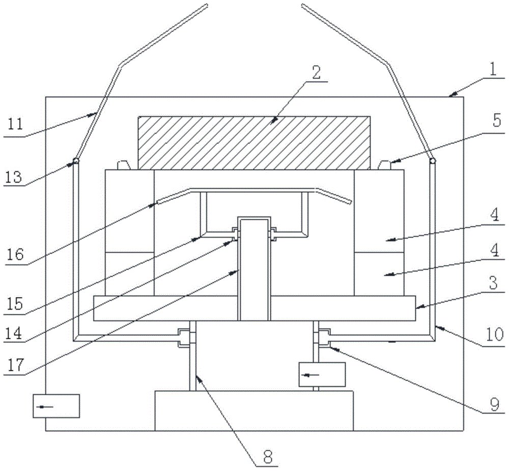 Rotating vertical water spray quenching equipment for quenching large complicated forged components