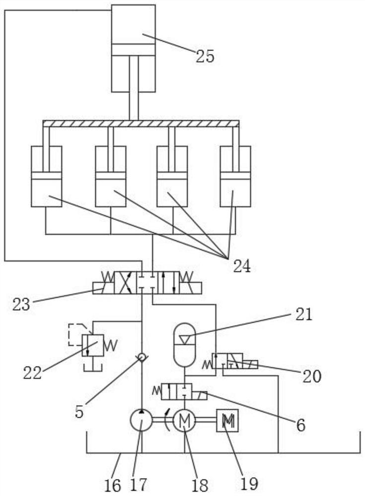 Hydraulic device for feeding back output torque of power assisting servo motor by utilizing self-weight potential energy