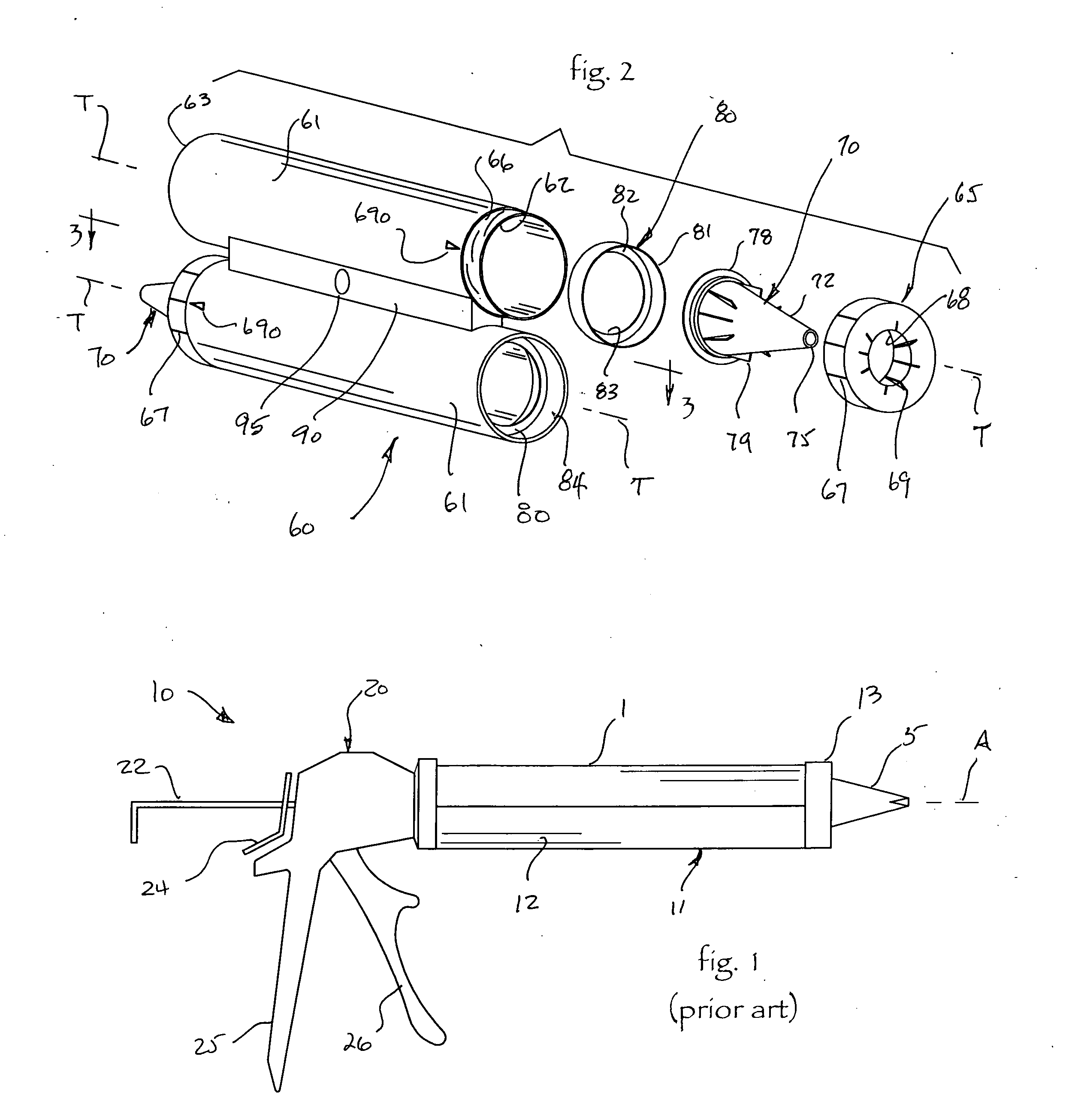 Double barrel caulking gun caddy