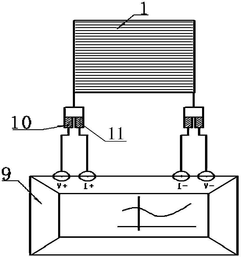 Solar cell module electrical performance test lead device