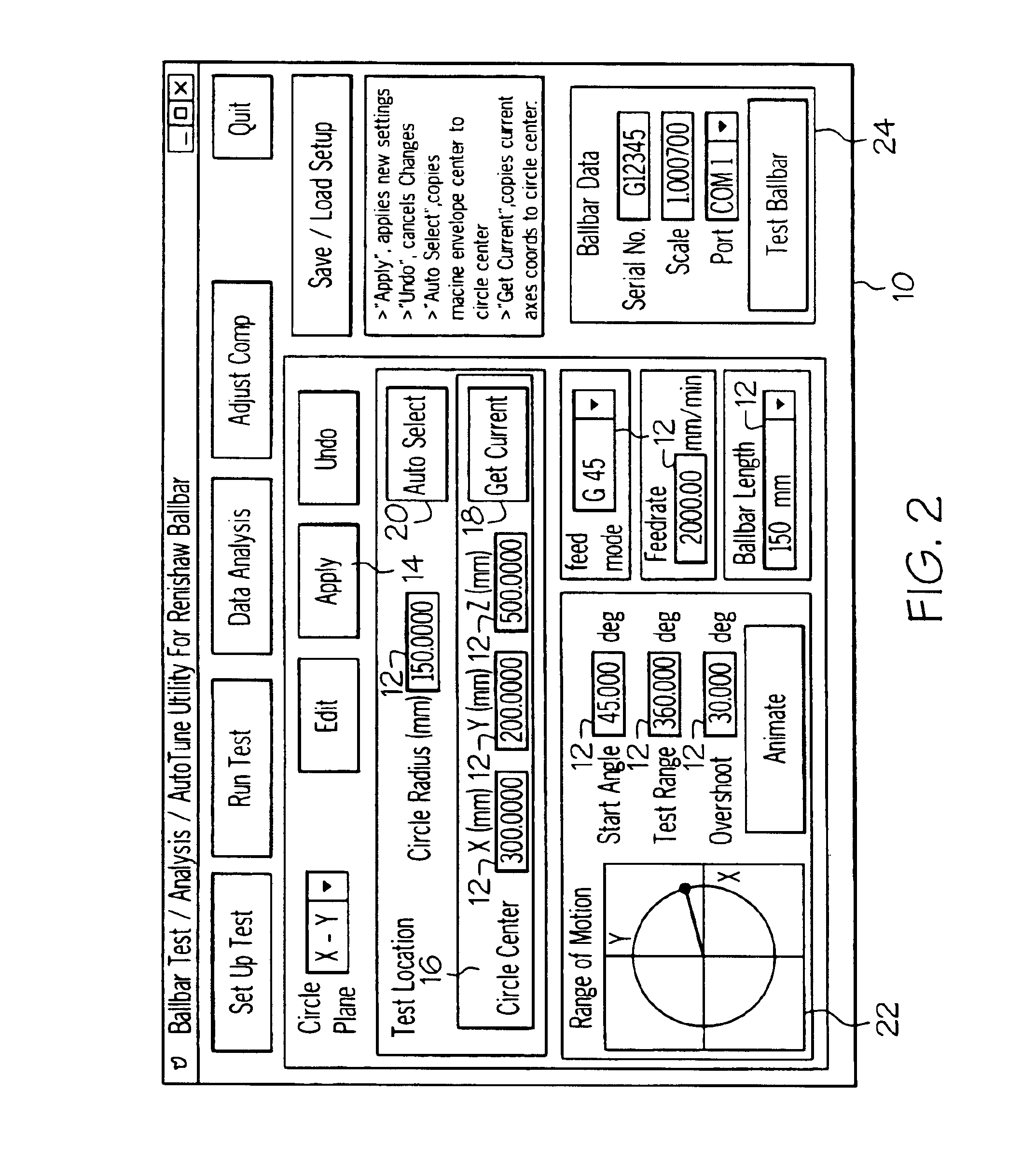 Method and apparatus for tuning compensation parameters in a motion control system associated with a mechanical member