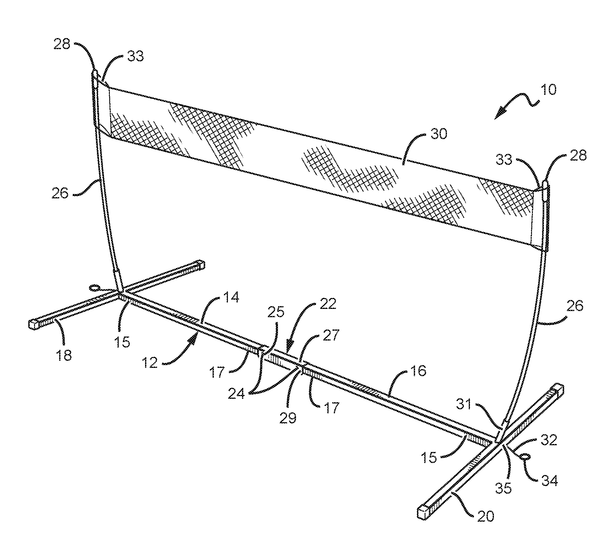 Ball net structure with alterable base