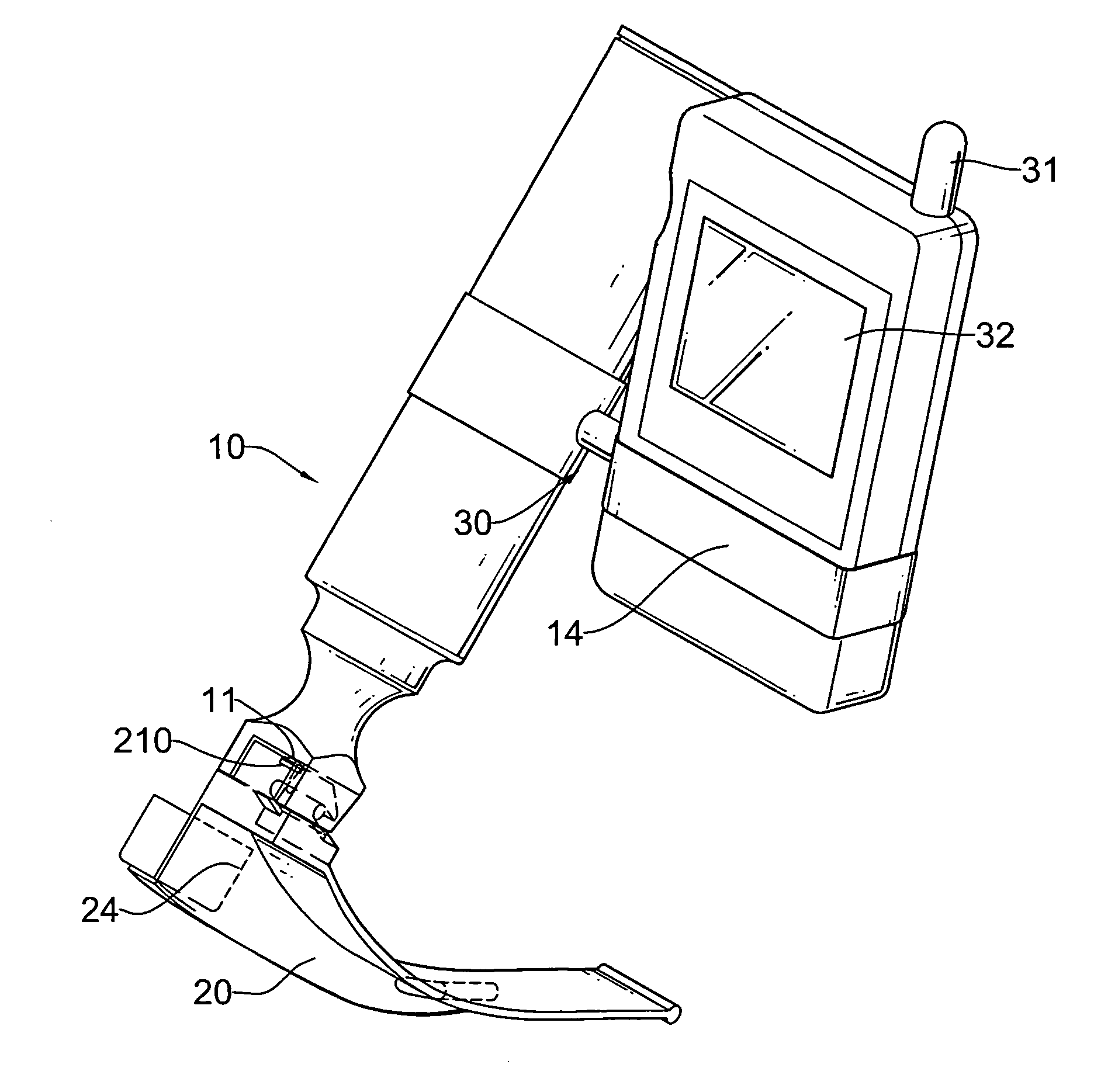 Laryngoscope with wireless image transmission