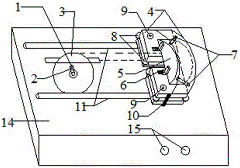 Device for accurately cutting pre-cut seam of asphalt mixture semi-circular bending tensile test piece