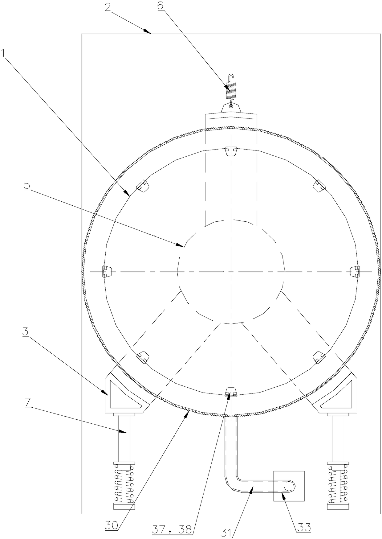 Dehydration structure of washing machine