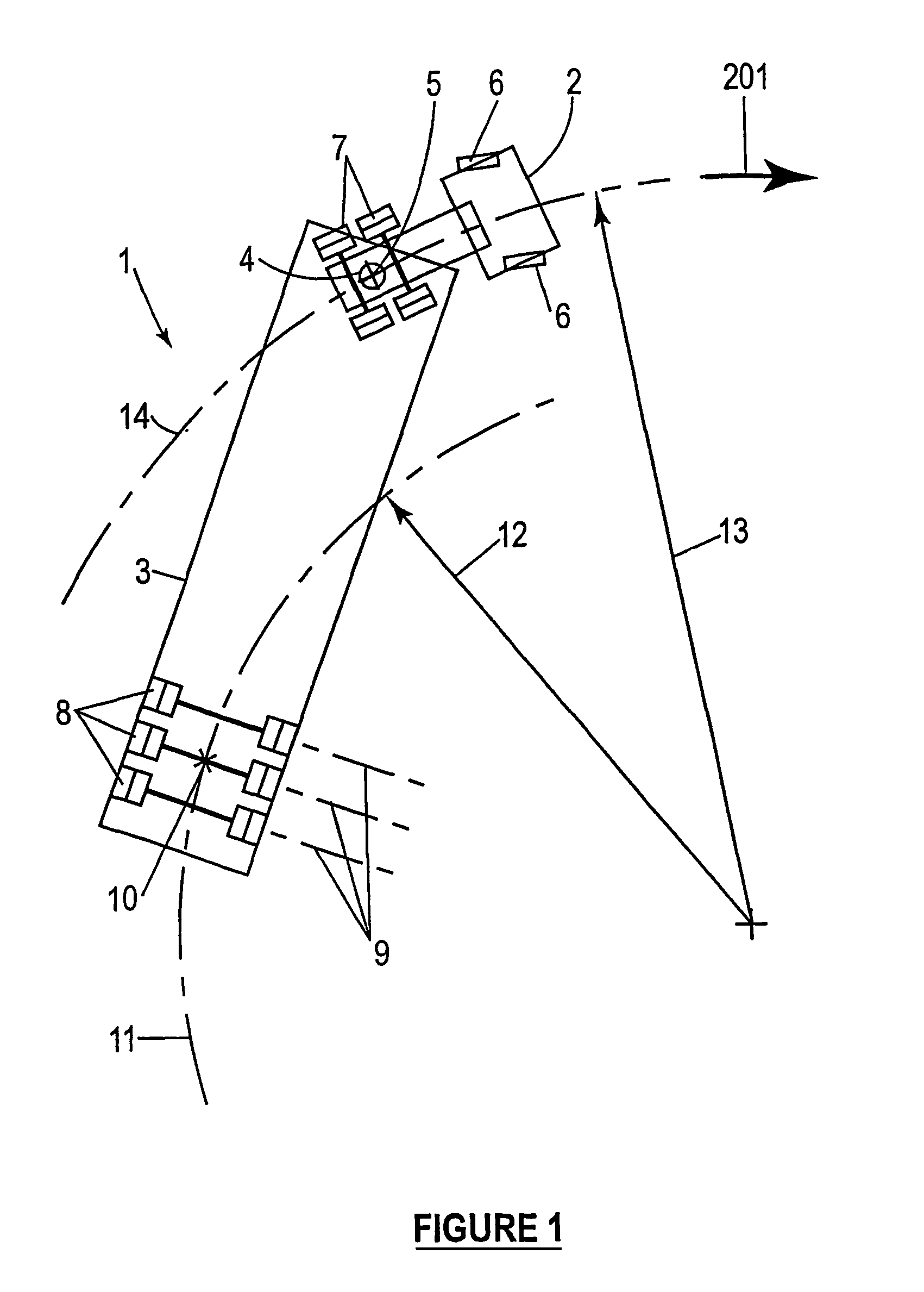 Articulated vehicle wheel tracking mechanism