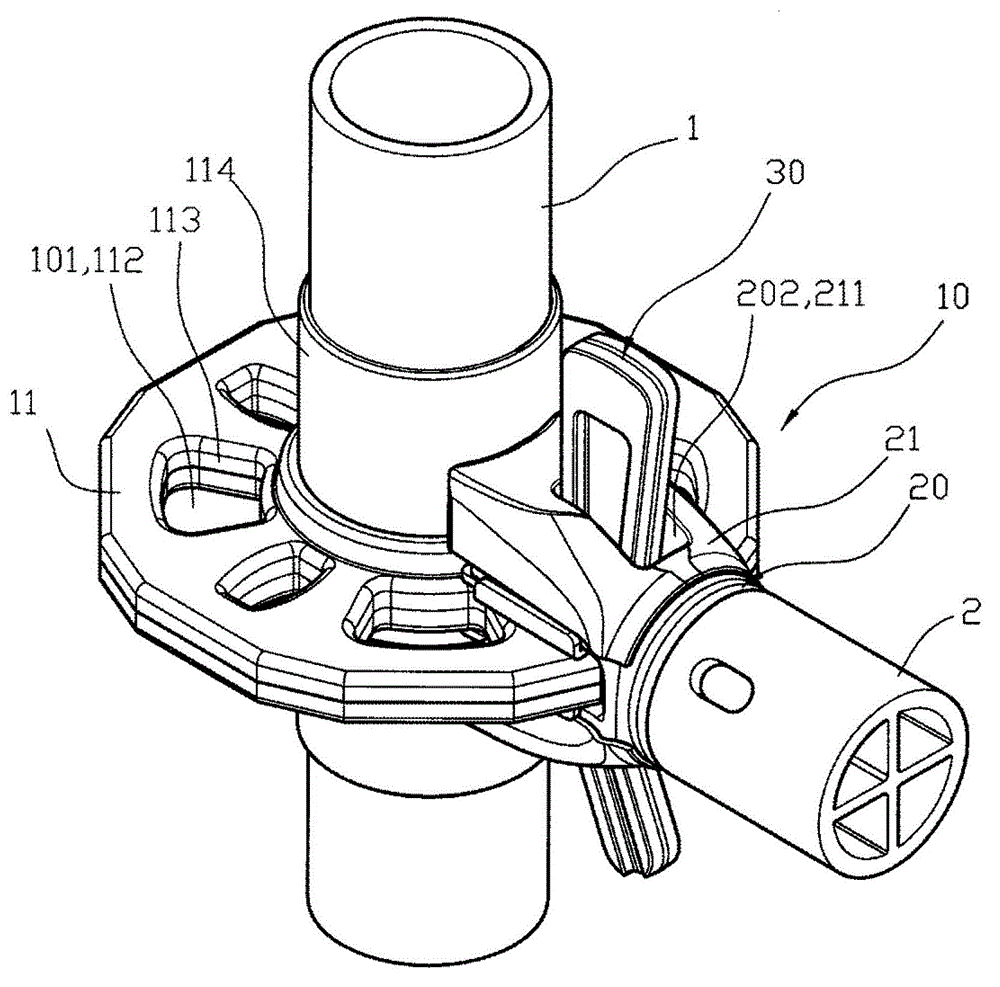 Composite material structure of scaffold