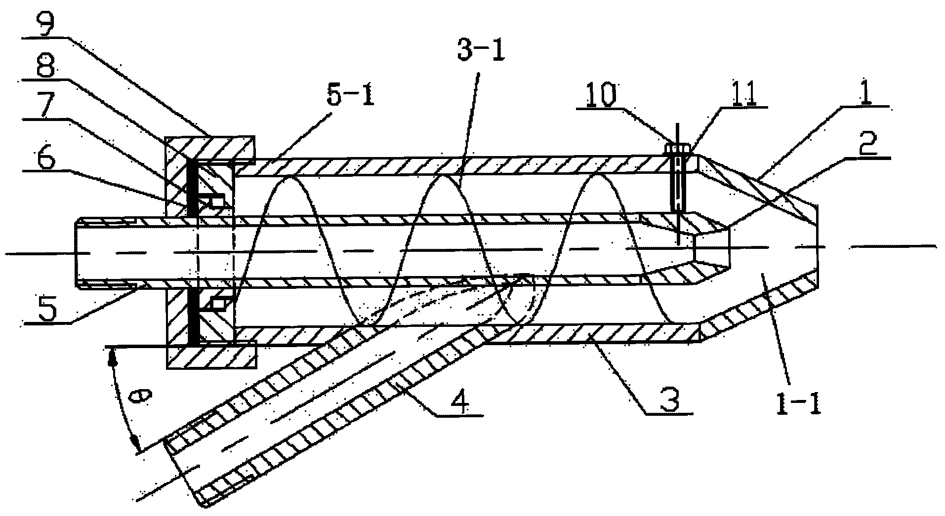 Adjusting type venturi tube double-layer structure atomizing nozzle