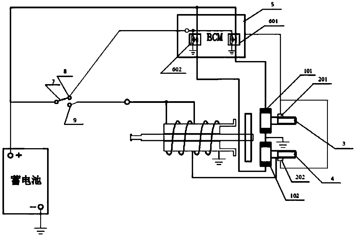 Electric heating deicing device for electromagnetic switch contact of starter