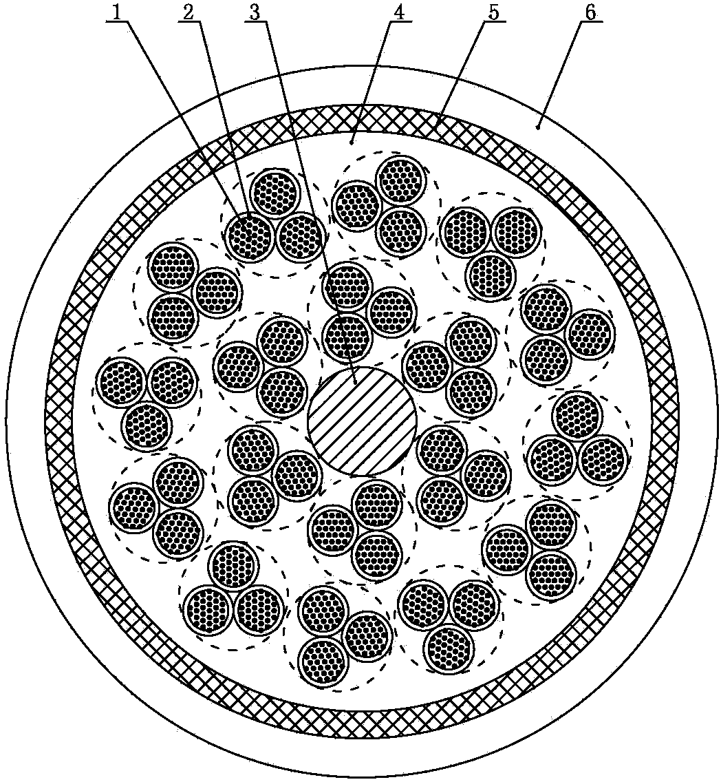 High-flexibility shielding cable for drag chain and manufacturing method thereof