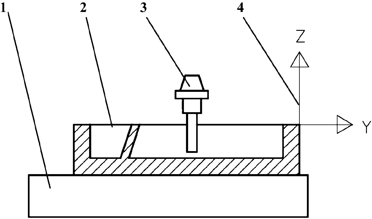 Method and clamping device for numerical control machining of component closed corner