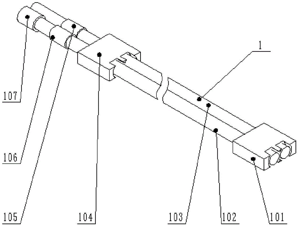 A conveyor belt conveying and double-roller extrusion type long pepper decapping device