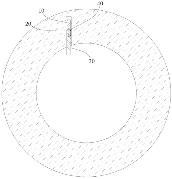 Device and method for testing gripping force of tunnel side wall embedded body