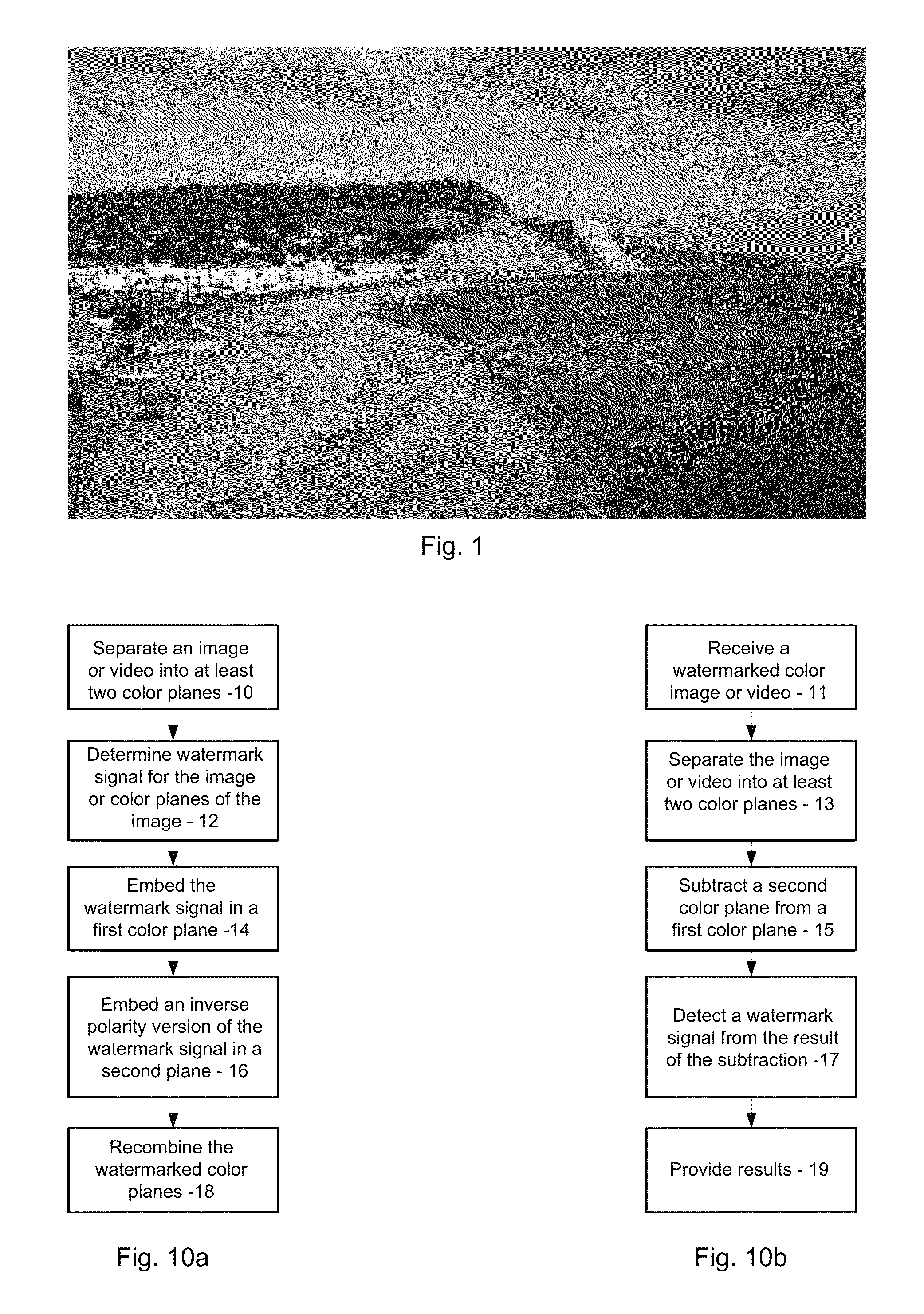 Geometric enumerated watermark embedding for spot colors