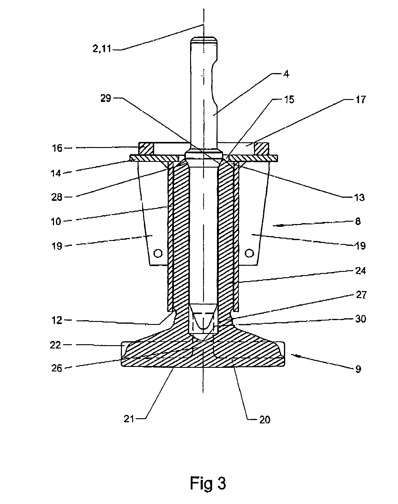 Ramming device to be assigned to a rock breaker