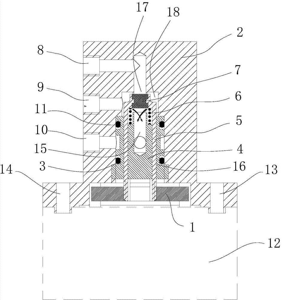 A sliding sleeve type two-position three-way pneumatic high-speed switching valve