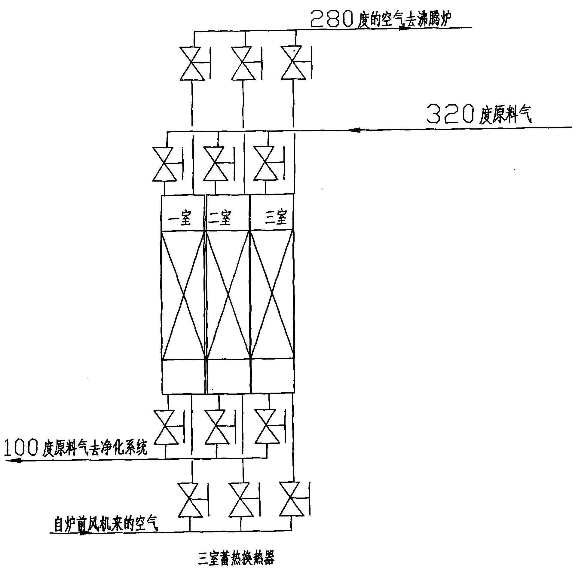 Method, process and equipment for recycling low-temperature afterheat generated in roasting process of producing sulfuric acid from iron pyrite