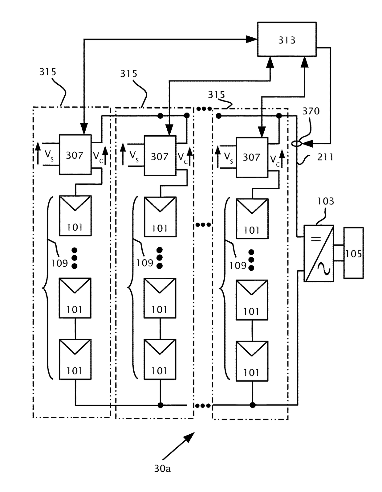 Maximizing power in a photovoltaic distributed power system