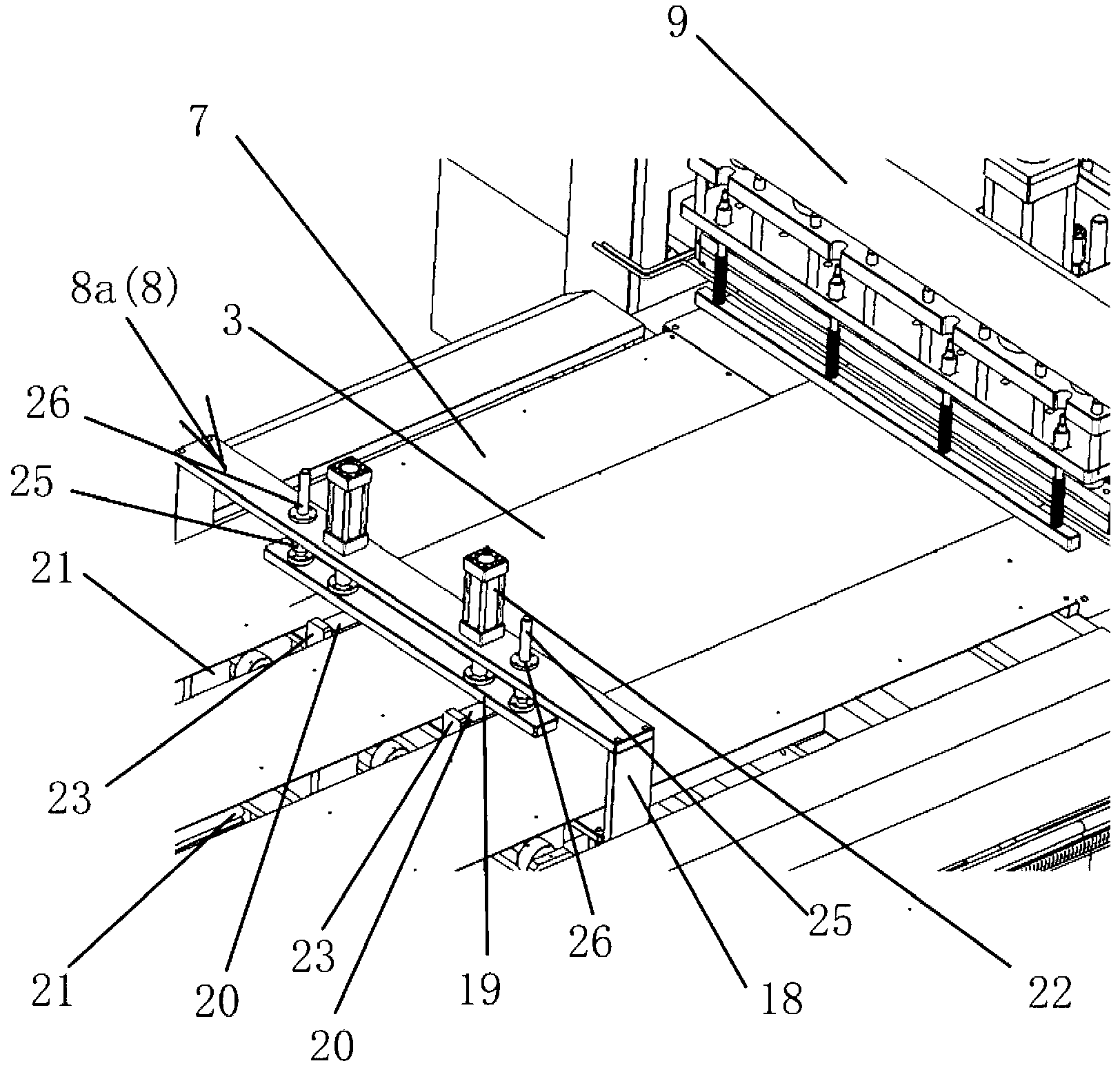 Novel creasing machine nose of boarding of boarding box