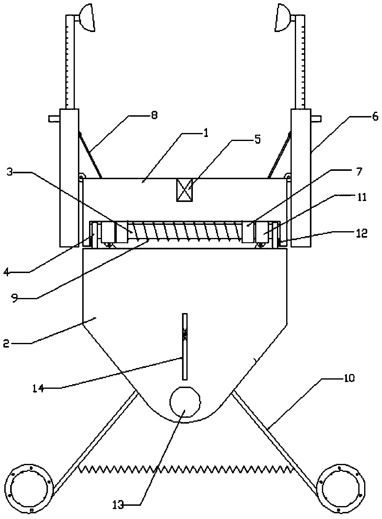 Telescopic tumor clamping device