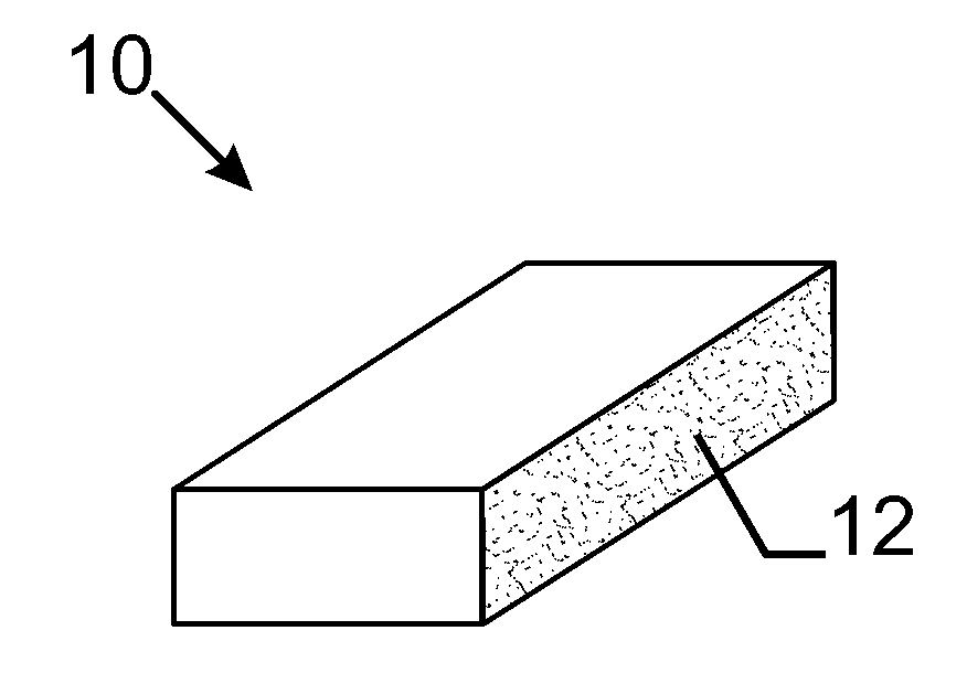 3D porous material comprising machined side