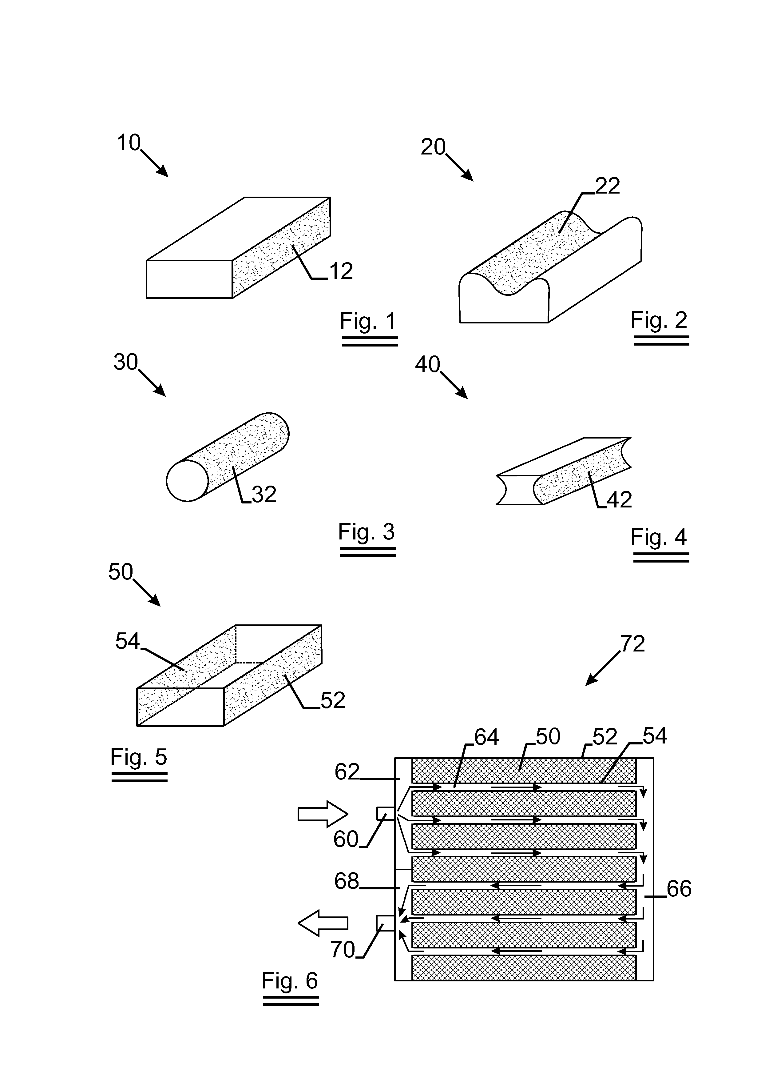 3D porous material comprising machined side