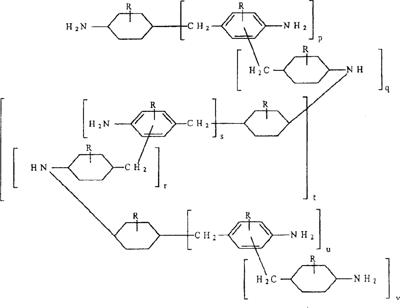 Hydrogenation of methane diphenylamine homolog and epoxy resin cured therefrom