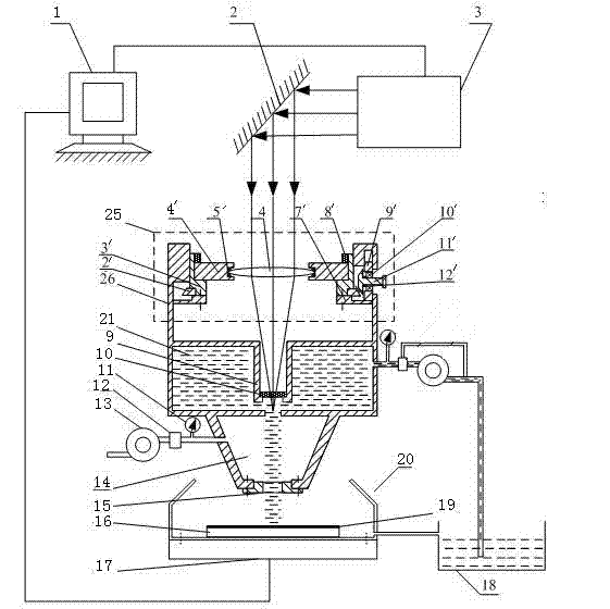 Method and device of shot peening for surface of metal component by means of light-water complex