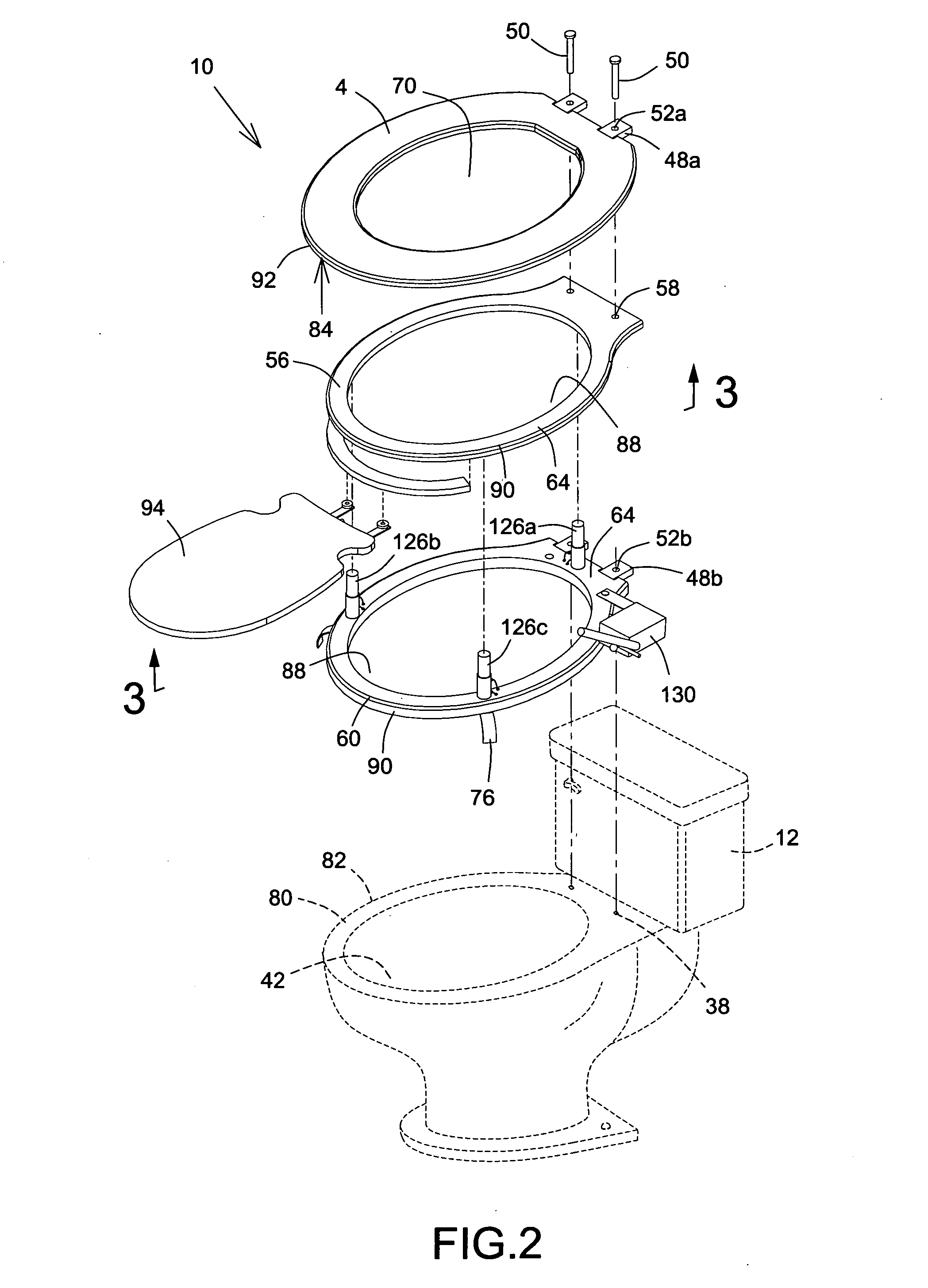 Transfer platform assembly for a lavatory seat