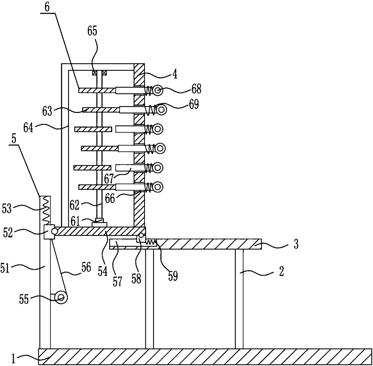 Adjustable back massaging device for medical care