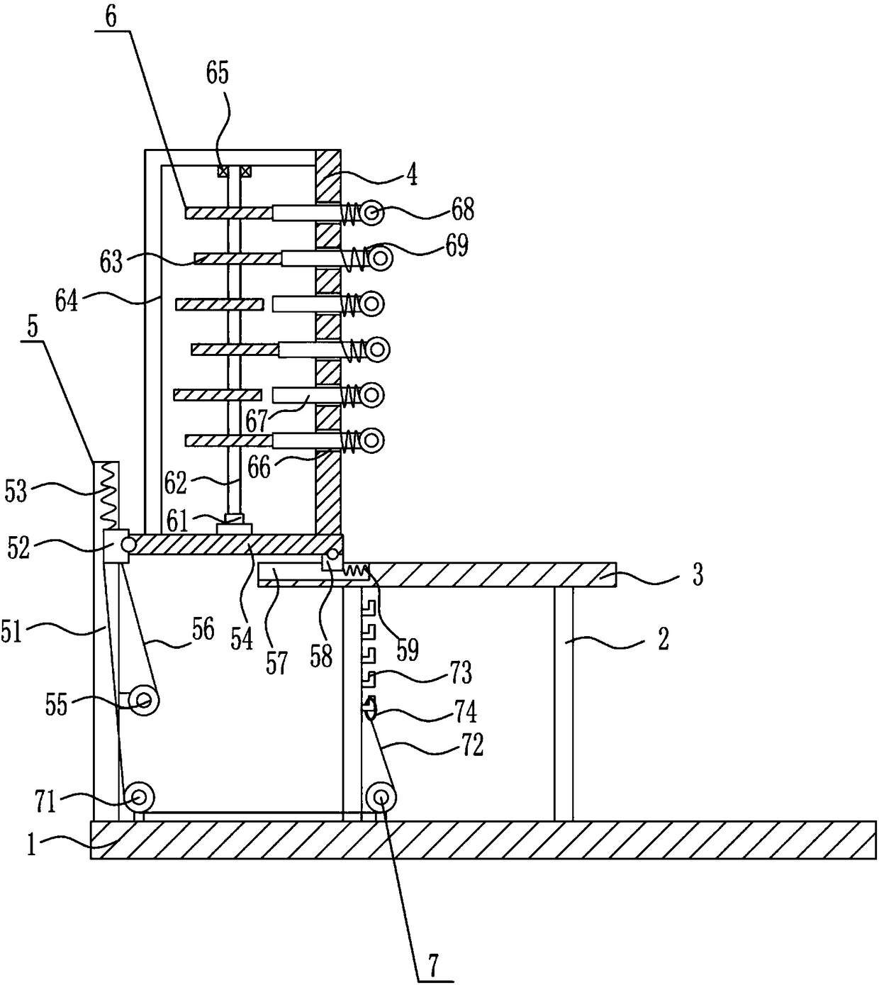 Adjustable back massaging device for medical care