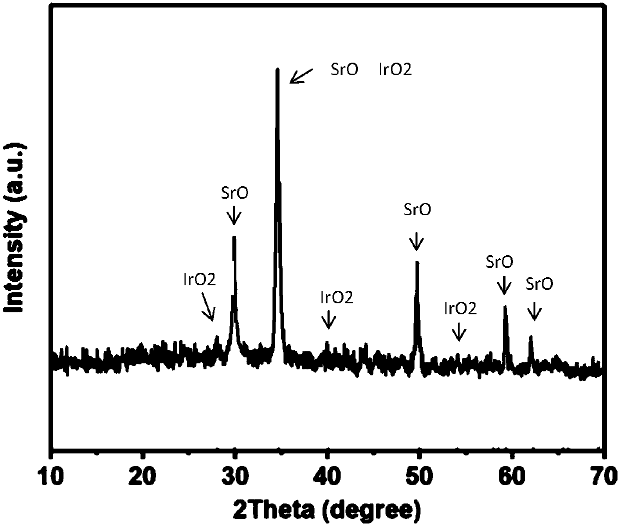 Strontium-doped precious metal oxide oxygen evolution electrocatalyst and preparation method thereof