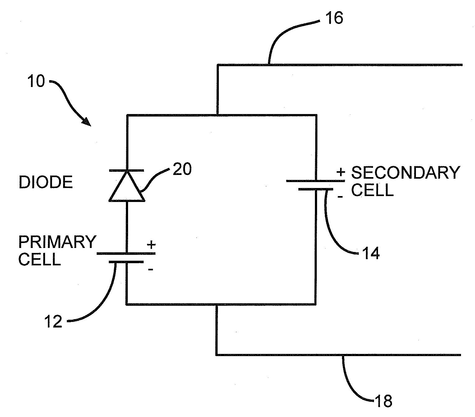 In parallel hybrid power source comprising a lithium/oxyhalide electrochemical cell coupled with a lithium ion cell