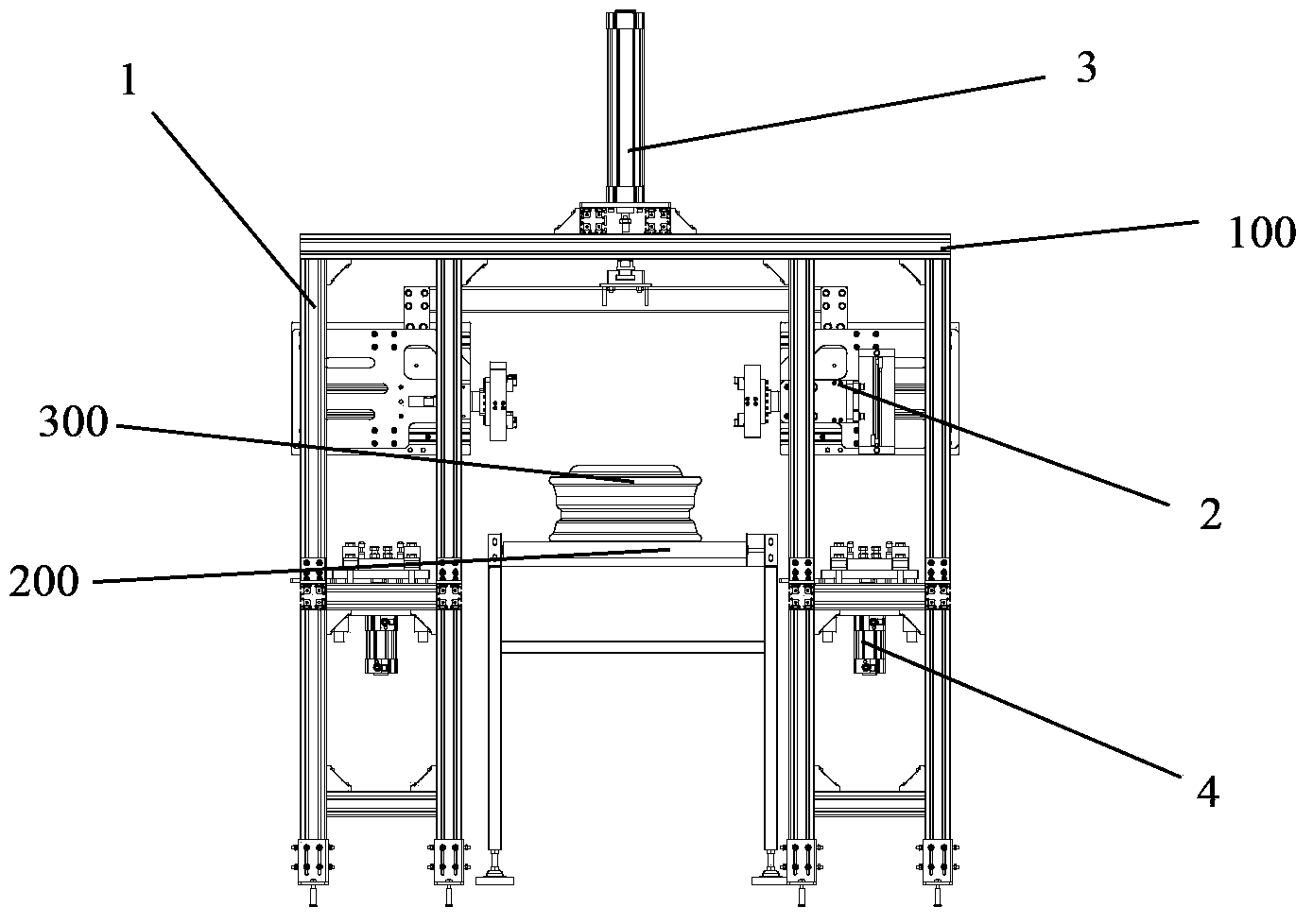 On-line type turnover mechanism for hub