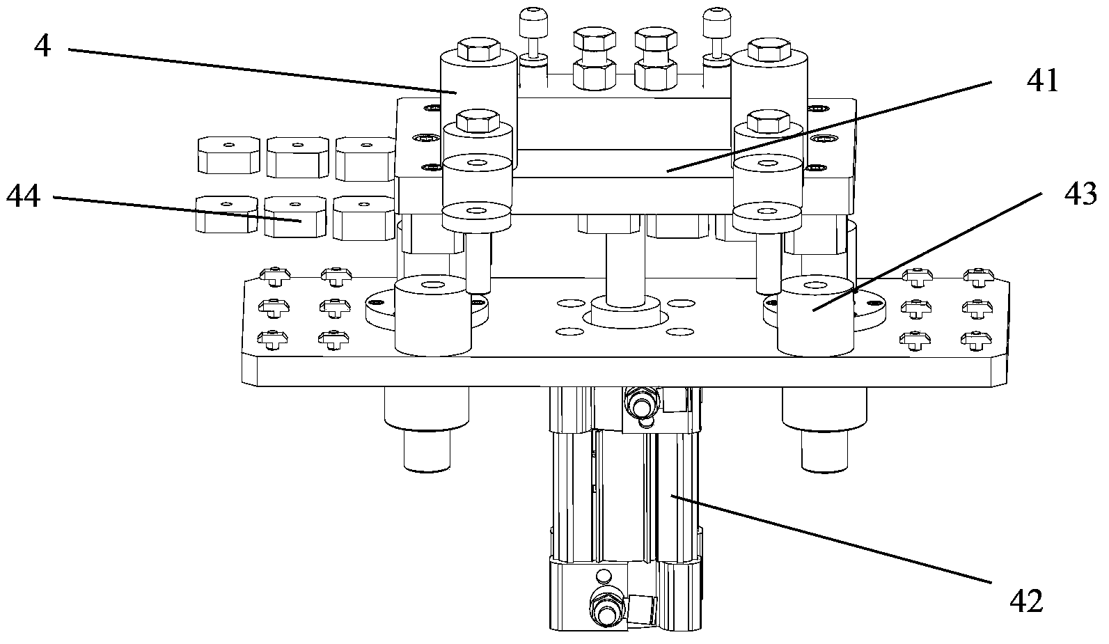 On-line type turnover mechanism for hub