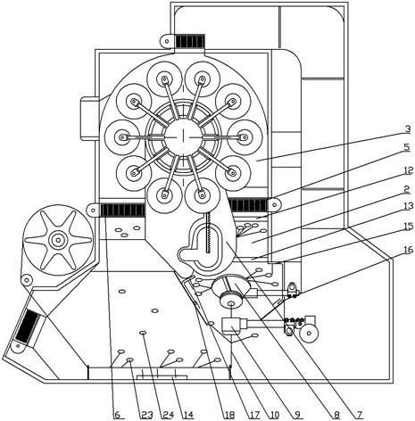 Expansion water flow arranging device for automatic silk reeling machine